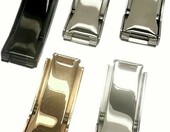 ROUHO Klamra motylkowa do zegarka, stal nierdzewna 316L, srebrna 18 mm – zdjęcie 3