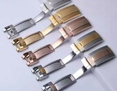 ROUHO Klamra motylkowa do zegarka, stal nierdzewna 316L, srebrna 18 mm – zdjęcie 4
