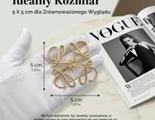 VELAJA Broszka damska złota, geometryczna, 5x5 cm – zdjęcie 2