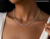ZOERAY Łańcuszek damski żmijka, srebro 925, 50 cm – zdjęcie 2