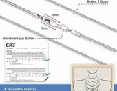 ZOERAY Łańcuszek damski żmijka, srebro 925, 50 cm – zdjęcie 4