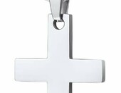 Wisiorek męski PROSTEEL w kształcie krzyża, stal nierdzewna 316L, srebrny – zdjęcie 1