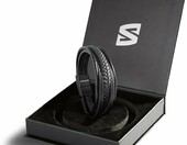 Bransoletka męska skórzana SERASAR Premium Braid, zapięcie magnetyczne – zdjęcie 2