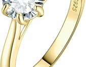 Pierścionek zaręczynowy JewelryPalace, srebro 925, cyrkonia 1 karat – zdjęcie 1