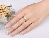 Pierścionek zaręczynowy JewelryPalace, srebro 925, cyrkonia 1 karat – zdjęcie 4