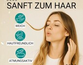 Gumki do włosów HAARallerliebst, jedwabne Scrunchie, zestaw 4 szt., beżowe – zdjęcie 3