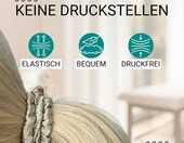 Gumki do włosów HAARallerliebst, jedwabne Scrunchie, zestaw 4 szt., beżowe – zdjęcie 4