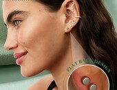 Piercing biżuteria MILACOLATO, kolczyki Helix ze stali chirurgicznej, srebrne – zdjęcie 3