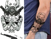 LAROI Zestaw 10 tatuaży zmywalnych - realistyczne wzory zwierzęce – zdjęcie 2
