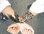 LAROI Zestaw 10 tatuaży zmywalnych - realistyczne wzory zwierzęce – zdjęcie 3