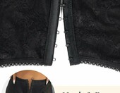 comeondear Pas do pończoch koronkowy z 6 klipsami - czarny, XL-XXL – zdjęcie 5