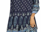 Zeagoo Tunika plażowa damska boho - granatowa, XL – zdjęcie 1