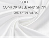 Sopesil Szlafrok damski satynowy kimono - biały, M – zdjęcie 4