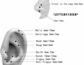 Popuhoops Kolczyk piercing obręcz 316L z cyrkonią - srebrny 8 mm – zdjęcie 5