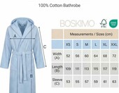 BOSKIMO Szlafrok unisex bawełniany 420 gsm - antracytowy, XL – zdjęcie 2