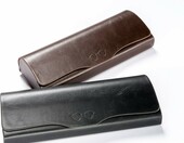 FEFI etui na okulary skórzane – twarde pudełko z zamknięciem magnetycznym, brązowe – zdjęcie 2