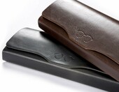 FEFI etui na okulary skórzane – twarde pudełko z zamknięciem magnetycznym, brązowe – zdjęcie 4