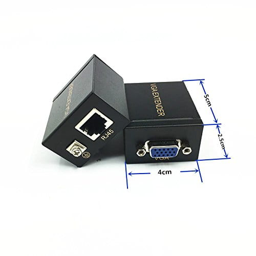 Extender VGA 60 m Audio Video Splitter RJ45 60m CAT-5e/6 ekran