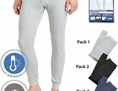 BestSale247 kalesony termiczne męskie 2-pak XL – ciepła bielizna, ciemnoszary melanż – zdjęcie 3