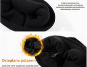 TOP-EX PolarWool czapka zimowa XL-XXL – wełna merino, szara dwuwarstwowa – zdjęcie 4