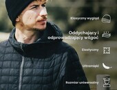 TOP-EX PolarWool czapka zimowa XL-XXL – wełna merino, szara dwuwarstwowa – zdjęcie 5