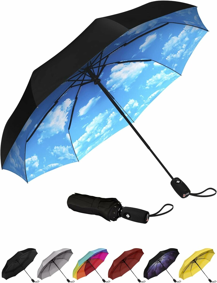 Parasol automatyczny Repel Umbrella wiatroszczelny, kompaktowy, niebiesko-czarny
