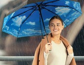 Parasol automatyczny Repel Umbrella wiatroszczelny, kompaktowy, niebiesko-czarny – zdjęcie 3