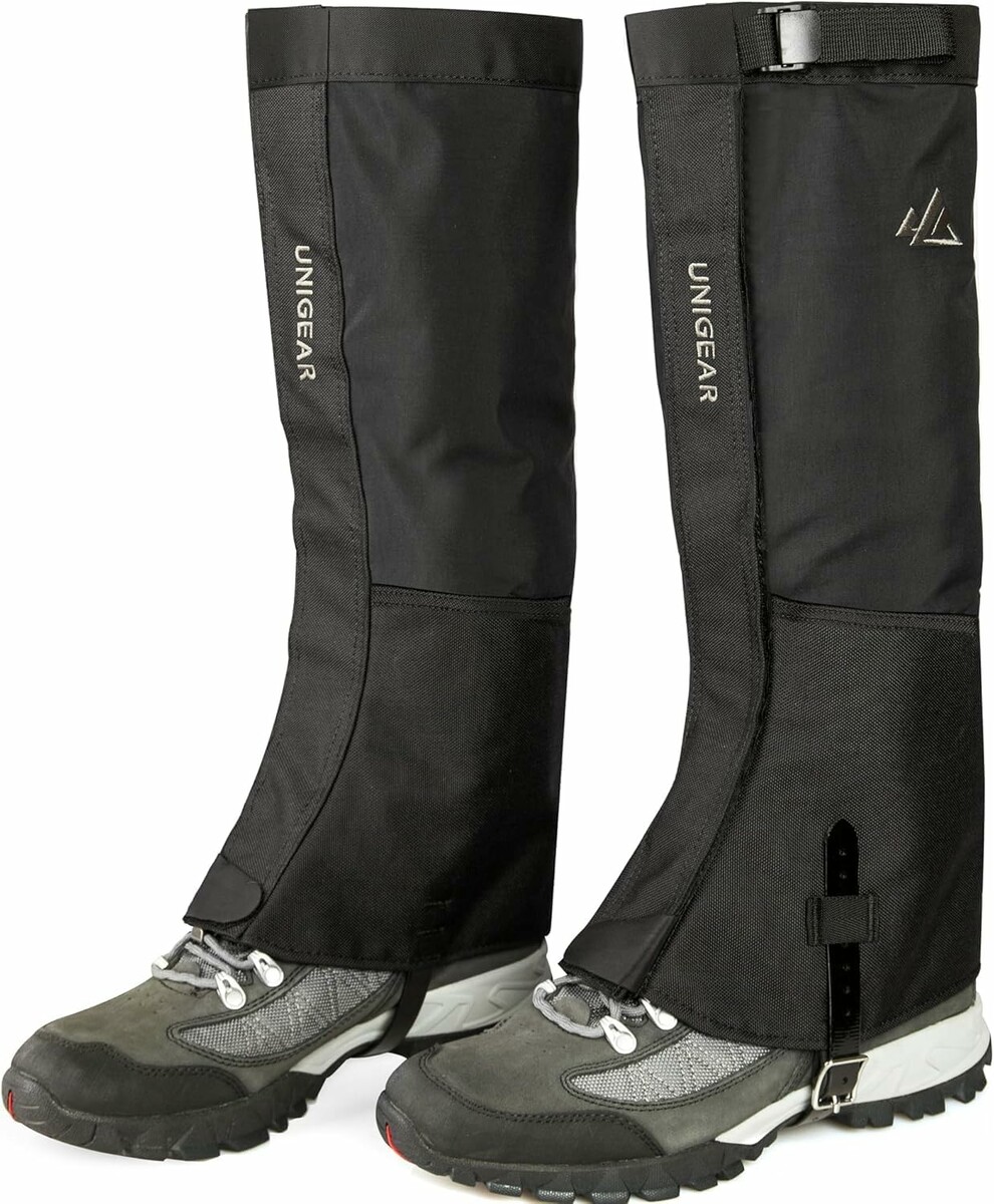 Getry ocieplacze Unigear outdoorowe wodoodporne 1000D, czarne, rozmiar L