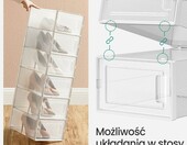 SONGMICS zestaw 12 pudełek na buty – składane organizery do szafy – zdjęcie 4