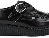 T.U.K. skórzane creepersy unisex – buty na platformie gotyckie – zdjęcie 1