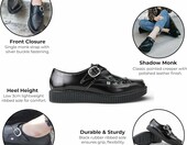 T.U.K. skórzane creepersy unisex – buty na platformie gotyckie – zdjęcie 4