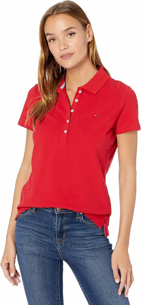 Tommy Hilfiger koszulka polo damska Core Pique, czerwona, XXL
