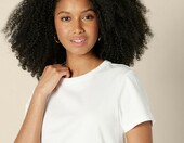 Amazon Essentials t-shirt damski bawełniany, okrągły dekolt, czarno-biały, M – zdjęcie 2