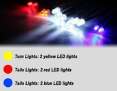 ZHUROUPU oświetlenie LED do modeli RC 1/10, 12 diod, 4 tryby – zdjęcie 3