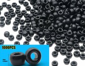 GMMA Koraliki plastikowe pony 6x9 mm – 1000 szt., czarne – zdjęcie 2