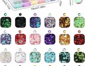 FANNAS Cekiny do szycia i haftu – 21600 szt., 24 kolory, 5 mm – zdjęcie 2