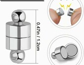 KUIZHEN Zapięcia magnetyczne do biżuterii – 12 szt., srebrne – zdjęcie 2