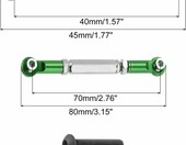 QUARKZMAN Zabezpieczenia drążków kierowniczych RC – aluminium, zielone – zdjęcie 2