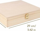 Creative Deco drewniane pudełko surowe 29x25x6,5 cm – do decoupage – zdjęcie 2