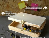 Creative Deco drewniane pudełko surowe 29x25x6,5 cm – do decoupage – zdjęcie 4