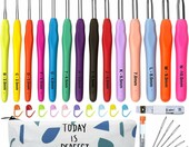 Totofy zestaw szydełek 14 rozmiarów – ergonomiczne uchwyty z etui – zdjęcie 1