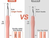 Totofy zestaw szydełek 14 rozmiarów – ergonomiczne uchwyty z etui – zdjęcie 5