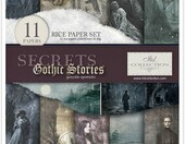 ITD Collection papier ryżowy do decoupage A4 11 arkuszy – Secrets Gothic Stories – zdjęcie 1