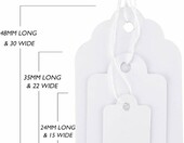 jijAcraft metki papierowe 500 szt. 30x48 mm – zawieszki do biżuterii – zdjęcie 3