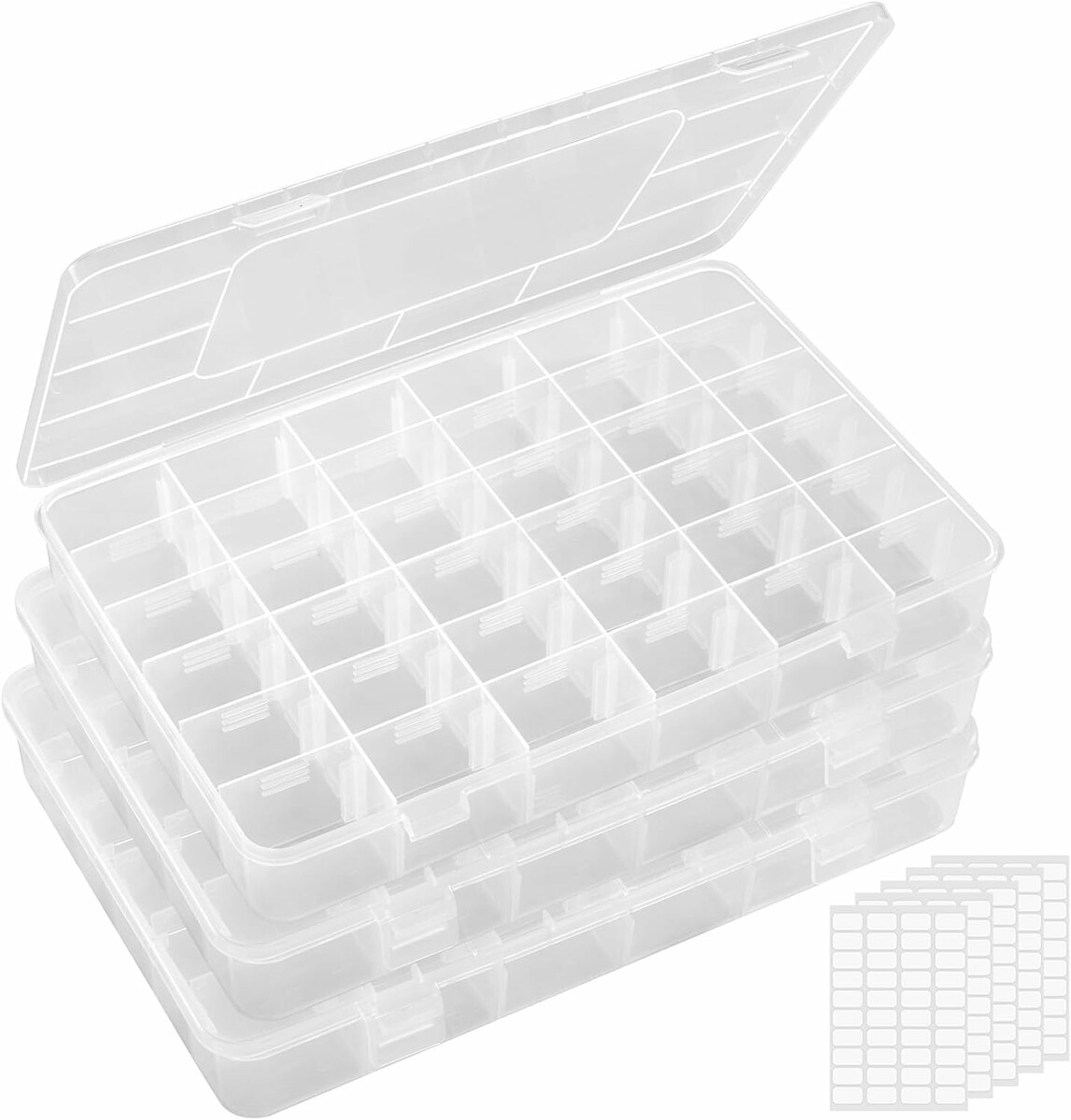 Lifewit organizer na koraliki 3x36 przegródek – pojemnik do biżuterii
