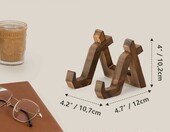 ANBOXIT drewniany stojak na talerze 10,2 cm 3 szt. – ekspozycja ozdób – zdjęcie 3