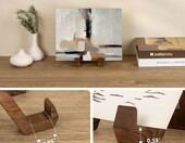 ANBOXIT drewniany stojak na talerze 10,2 cm 3 szt. – ekspozycja ozdób – zdjęcie 4