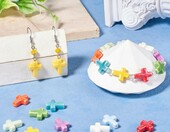 FASHEWELRY koraliki porcelanowe krzyż 45 szt. – zestaw do biżuterii – zdjęcie 3