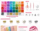 RoyalChic koraliki szklane 1438 szt. 34 kolory – zestaw do biżuterii – zdjęcie 3