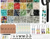 Lumirelle zestaw do tworzenia biżuterii 1200 elementów – koraliki i narzędzia – zdjęcie 1